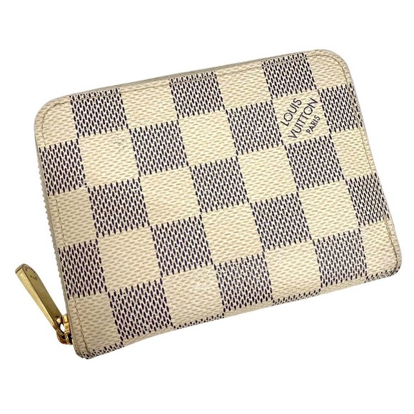 Louis Vuitton Zippy Wallet Damier Azur White Leather - Picture 1 of 13